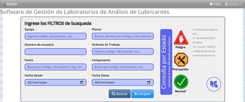 software gestion muestras lubricantes